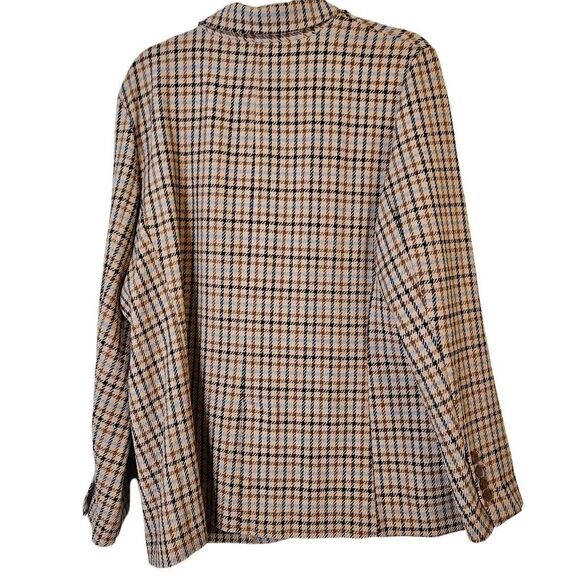 Ana plaid blazer, brown/black/blue. Size XL - Picture 2 of 4
